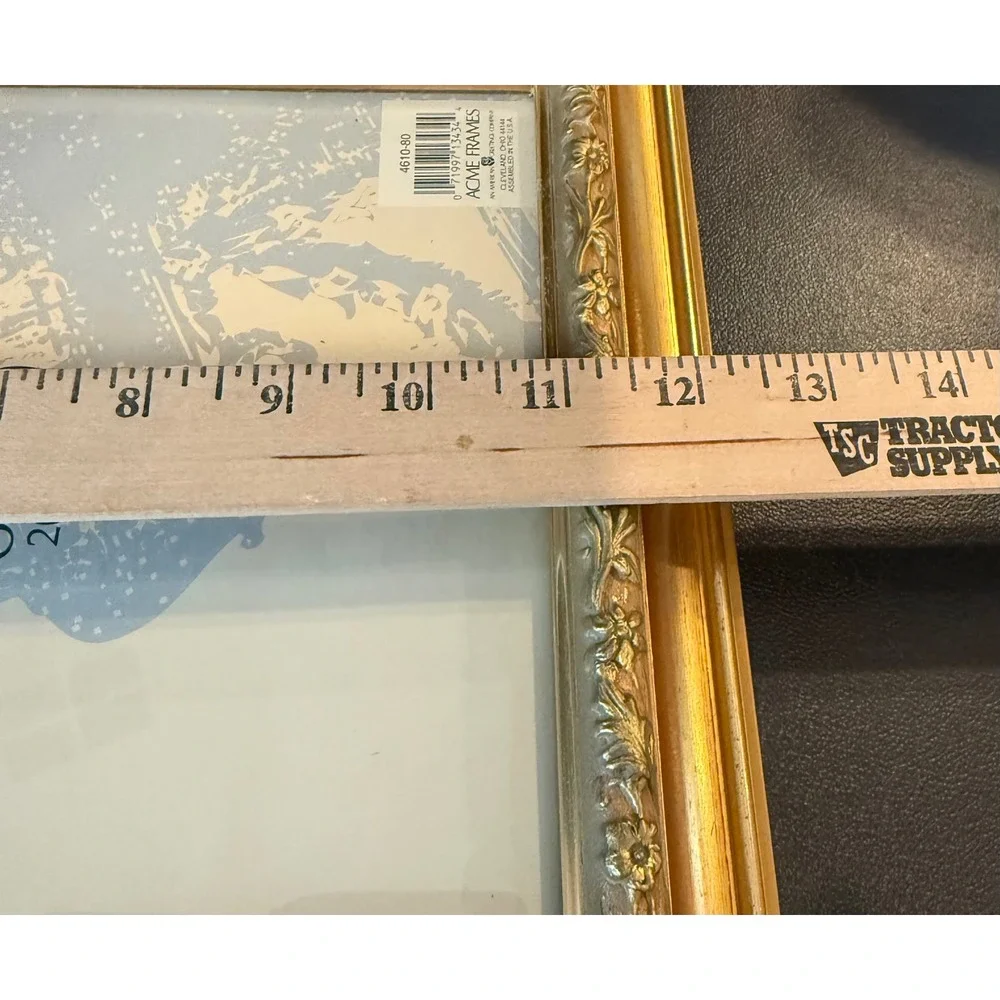 Profile Gallery 8x10 Picture Frame Gold Ornate Floral Wood‎ Free Standing Chic